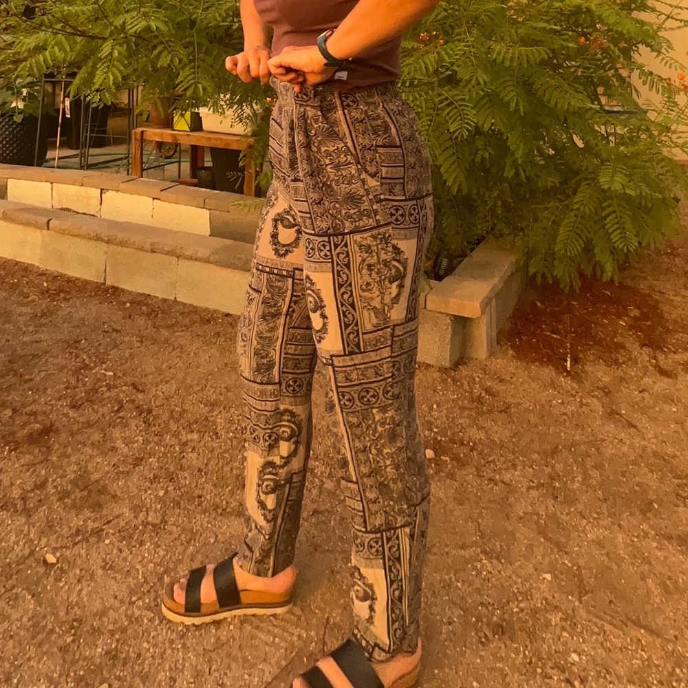 100% SILK Vintage Ann May Pants Women’s 8 - Picture 5 of 15